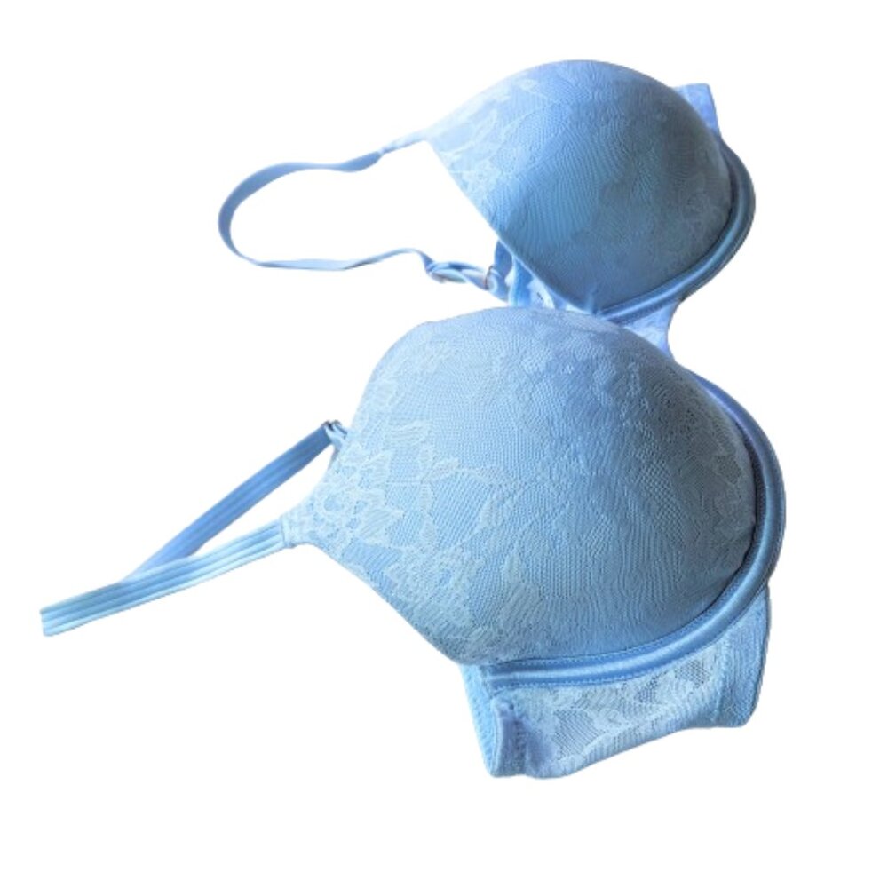 NWOT pale light blue bra 38C by La Mystere , France